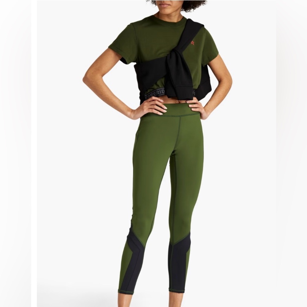 Perfect Moment Army Green/ Black Women's Leggings/ Size L/ workout/ activewear